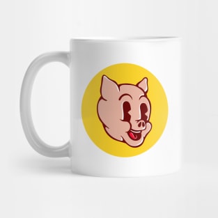 Pink Piggy The Meaty Logo Design Mug